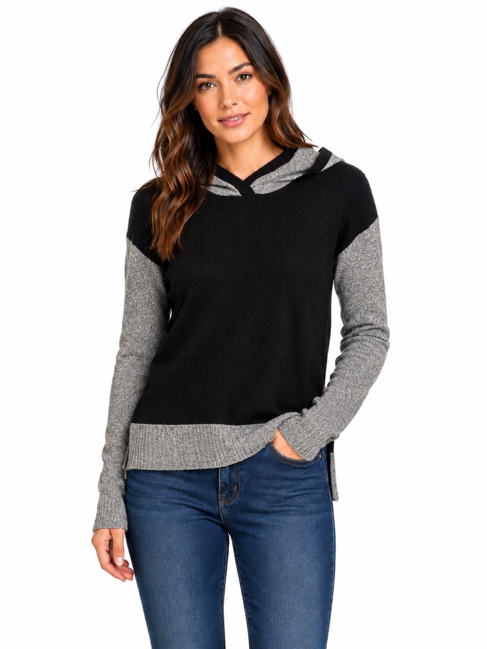 Smartwool Shadow Pine Hooded Sweater NWT Medium Gray Black Merino Wool Gorpcore